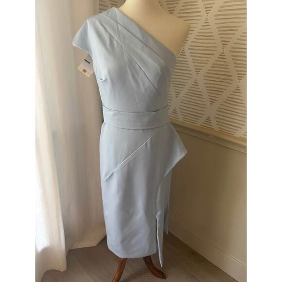 TS Couture Size 8 Medium Blue One Shoulder Cocktail Evening Party Dress NWT - Picture 1 of 6